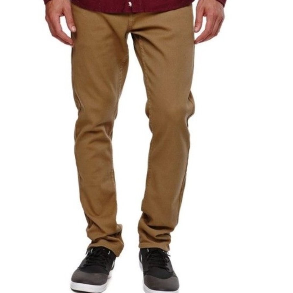 Bullhead Dark Khaki Twill Skinny Jeans 32X34